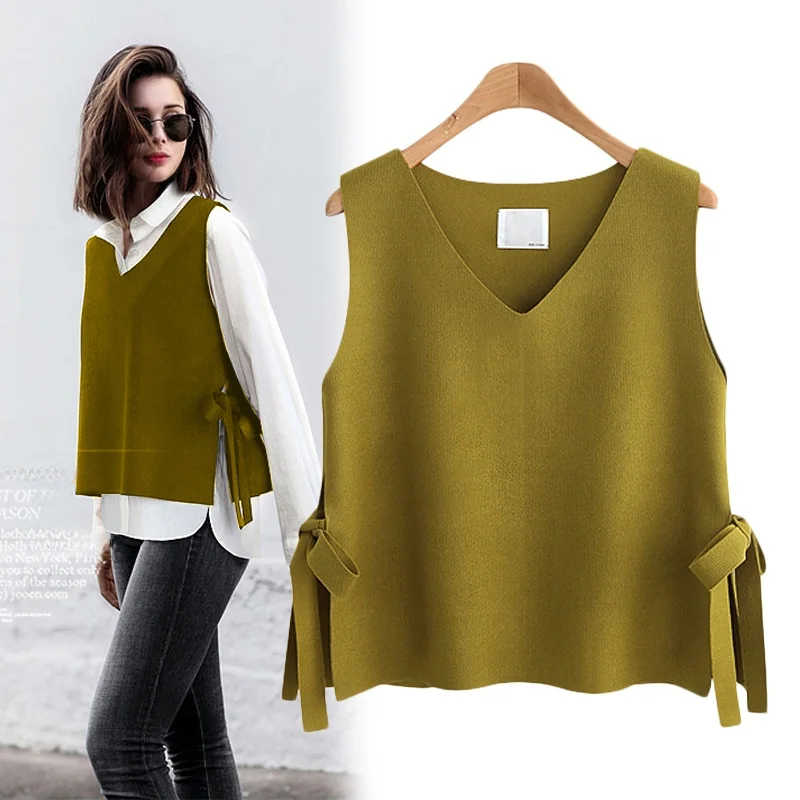 Autumn Winter New Sle Women's Knitted Camere Vest Sweater V-Ne Loose Svel Outerwear Crew Ne ort Length
Autumn Winter New Sle Women's Knitted Camere Vest Sweater V-Ne Loose Svel Outerwear Crew Ne ort Length