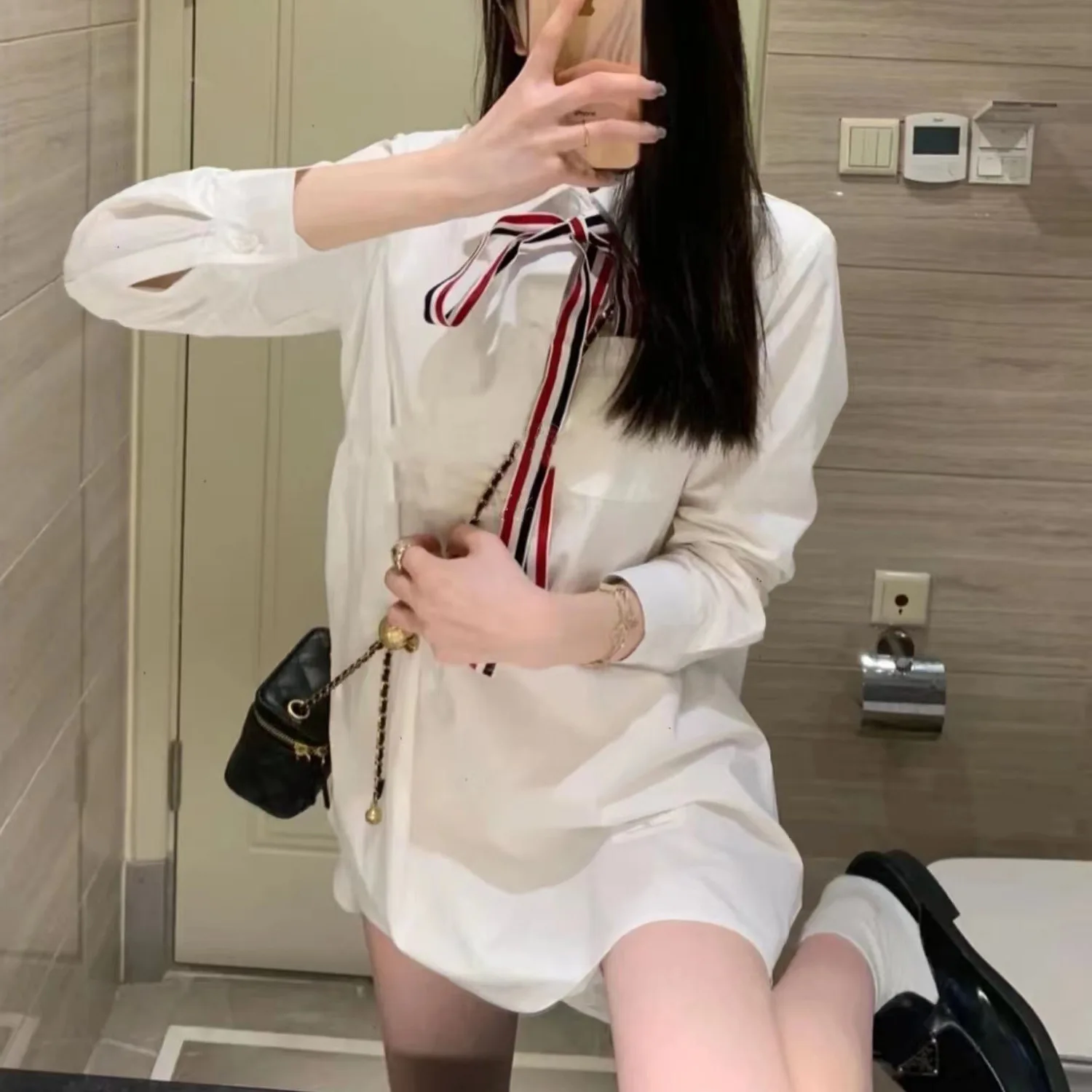 Sweet Style College Trend Striped Weave Belt Long Sleeve Collar Midi Dress Women's Hong Kong Style Casual Anti-aging Shi...
Sweet Style College Trend Striped Weave Belt Long Sleeve Collar Midi Dress Women's Hong Kong Style Casual Anti-aging Shi...