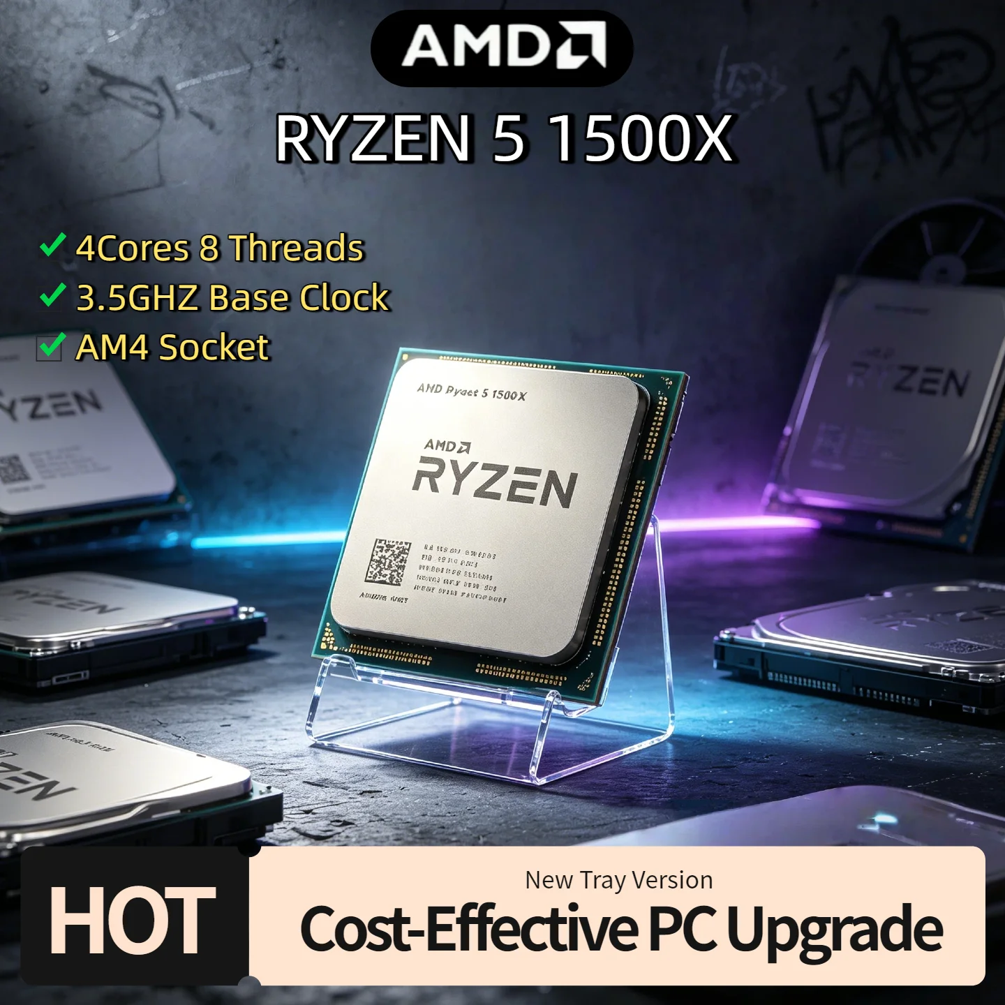 Ryzen 5 1500X AMD 4C 8T 3.7GHz Unlocked AM4 Desktop CPU Gaming Processor Without Package R5 1500X New Gift 8K HD Max Pro
Ryzen 5 1500X AMD 4C 8T 3.7GHz Unlocked AM4 Desktop CPU Gaming Processor Without Package R5 1500X New Gift 8K HD Max Pro