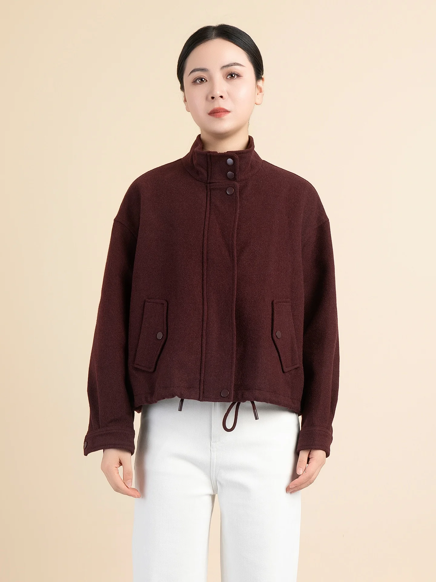 Spring New Arrival Women's ort Stand Collar Woolen Coat with Dstring Casual Commute Sle Regular Fit Long Sve Coat
Spring New Arrival Women's ort Stand Collar Woolen Coat with Dstring Casual Commute Sle Regular Fit Long Sve Coat