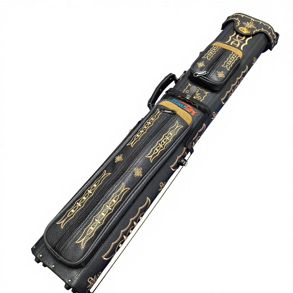 Hot Sale Pool Cue Bag 2B4S 6 Holes Leather Material 1/2 Billiard Cue Cases Handmade Knitted Pattern with Stand
Hot Sale Pool Cue Bag 2B4S 6 Holes Leather Material 1/2 Billiard Cue Cases Handmade Knitted Pattern with Stand