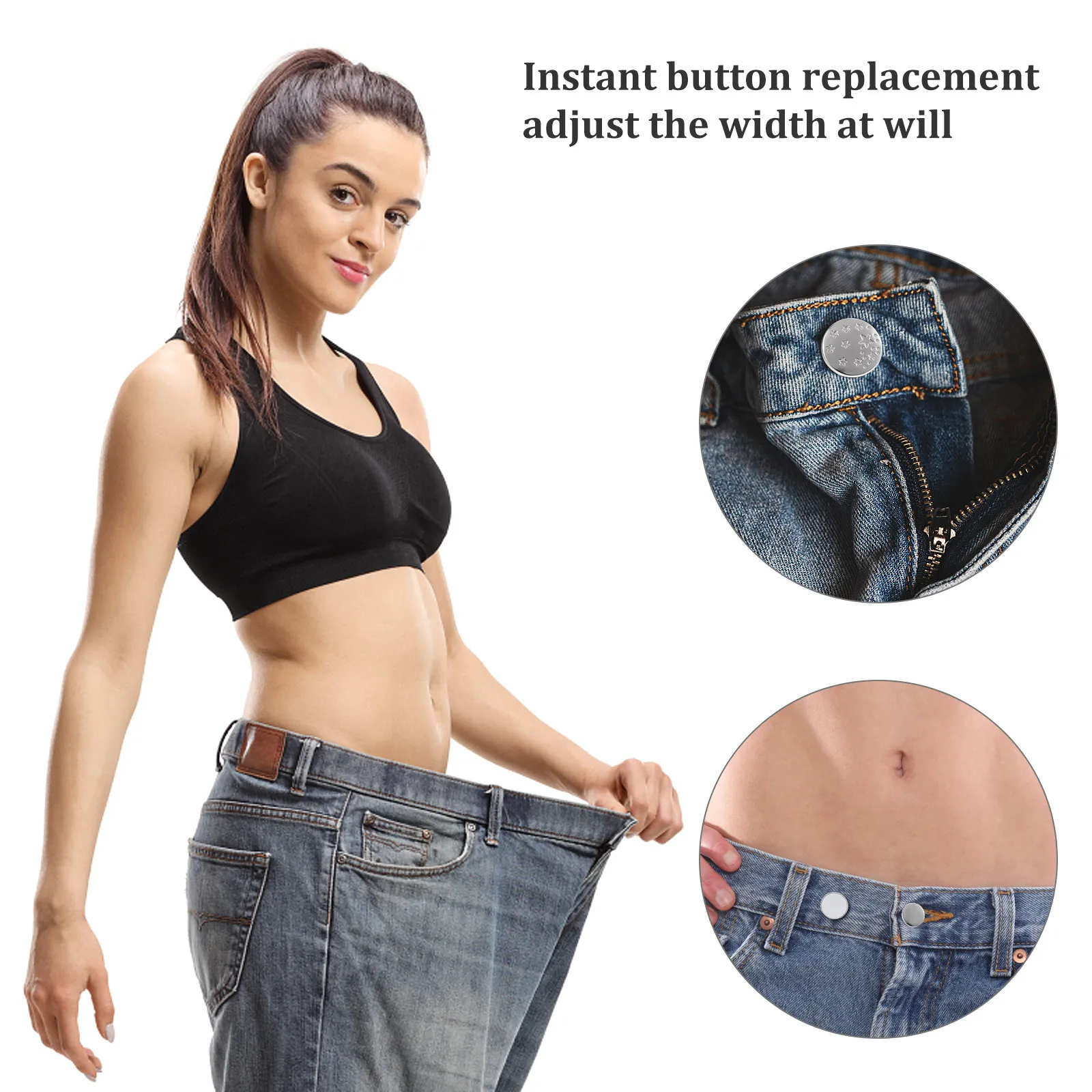 6Pcs Instant Waist Reduction Buttons Removable Alloy Snap Clip for Jeans No Sewing Thin Waist Replacement Adjustable Metal
6Pcs Instant Waist Reduction Buttons Removable Alloy Snap Clip for Jeans No Sewing Thin Waist Replacement Adjustable Metal