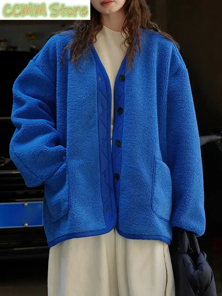 Blue Both Side Wear Big Size Warm Cotton-padded Jacket New V-neck Long Sleeve Women Coat Fashion Autumn Winter
Blue Both Side Wear Big Size Warm Cotton-padded Jacket New V-neck Long Sleeve Women Coat Fashion Autumn Winter