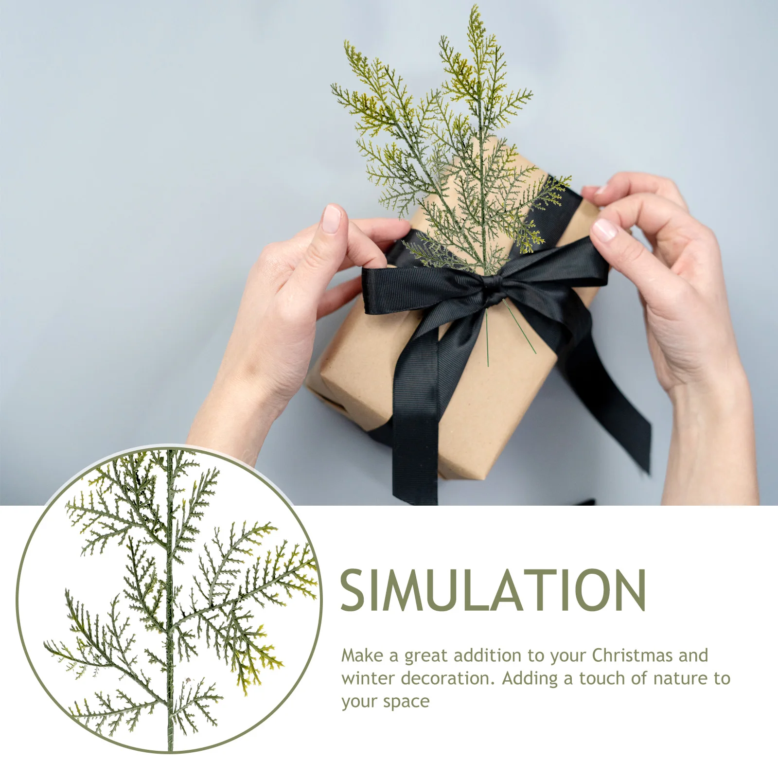 10Pcs Artificial Pine Needles Branches Christmas Tree Decor Realistic Greenery Stems Xmas Wreaths Garland Centerpiece
10Pcs Artificial Pine Needles Branches Christmas Tree Decor Realistic Greenery Stems Xmas Wreaths Garland Centerpiece