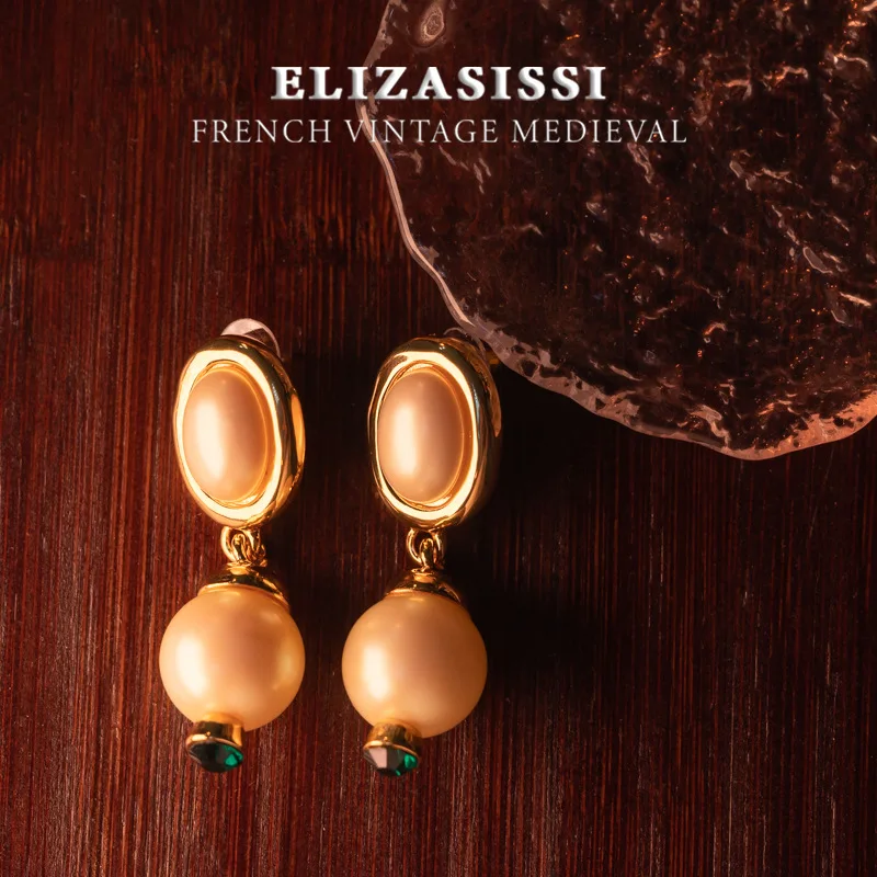 Pearl stud earrings pendant, Shi Hua's lady handmade glazed pearl temperament elegant, artistic earrings women's
Pearl stud earrings pendant, Shi Hua's lady handmade glazed pearl temperament elegant, artistic earrings women's