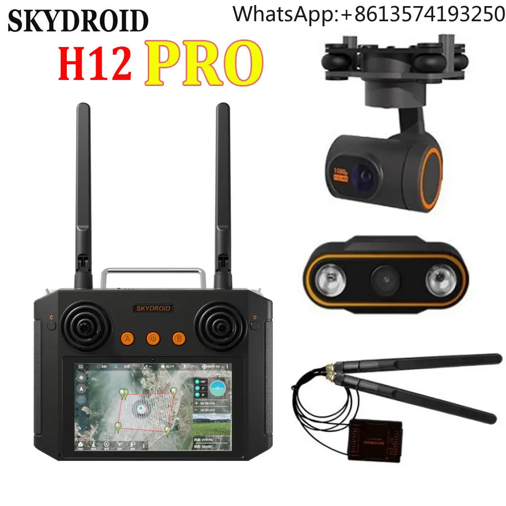 Skydroid H12 PRO Remote Control with 3-body Camera/3-Axis Gimbal Combo 1080P Digital Image For Agricultural Spray Drone UAV
Skydroid H12 PRO Remote Control with 3-body Camera/3-Axis Gimbal Combo 1080P Digital Image For Agricultural Spray Drone UAV