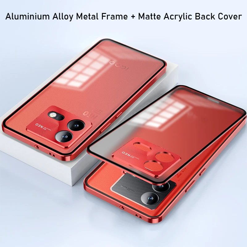 Aluminium Alloy Metal Frame Case For VIVO IQOO Neo 8 Pro Matte Transparent Acrylic Back Cover For IQOO Neo8 Neo 8 Pro Bumper
Aluminium Alloy Metal Frame Case For VIVO IQOO Neo 8 Pro Matte Transparent Acrylic Back Cover For IQOO Neo8 Neo 8 Pro Bumper