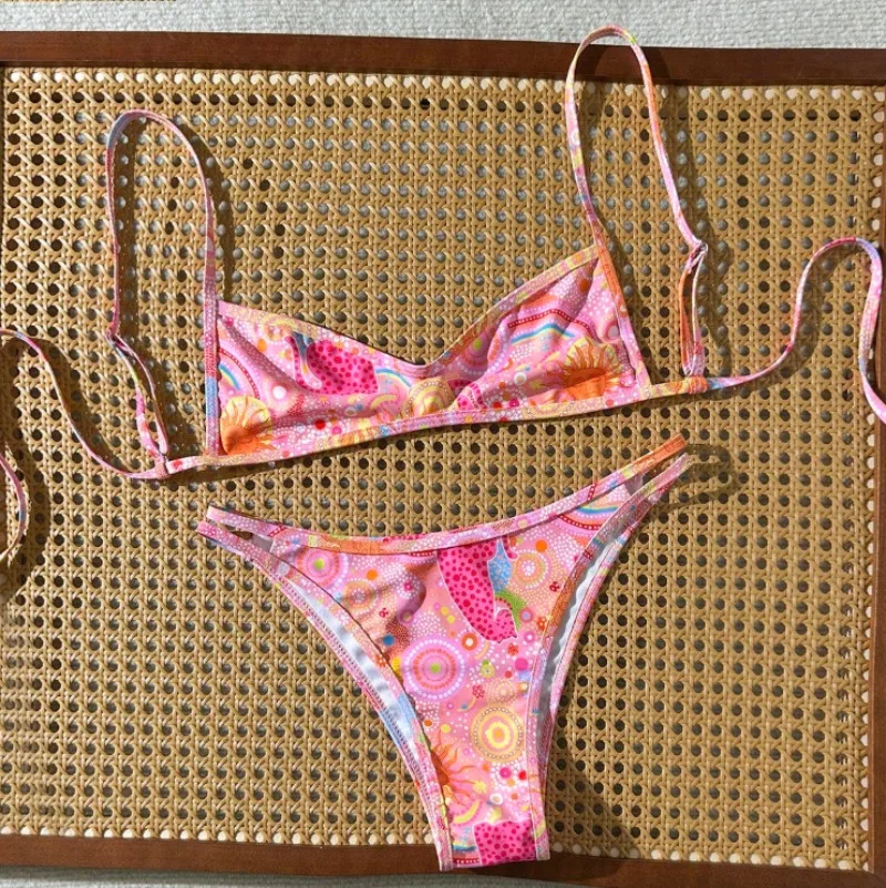sexy pink sun flower print micro bikinis sets two pieces back tie thong swimsuits bathing suit swimwear biquini tankini trikini
sexy pink sun flower print micro bikinis sets two pieces back tie thong swimsuits bathing suit swimwear biquini tankini trikini
