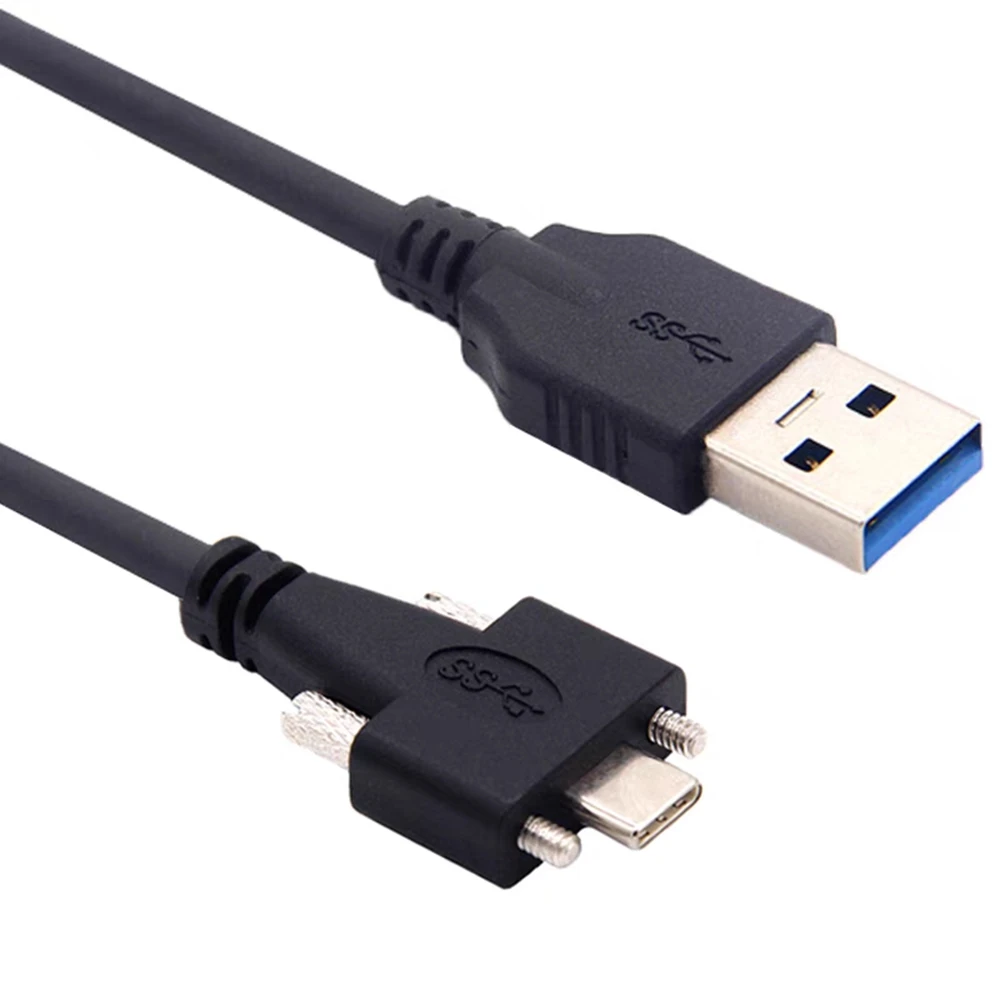 USB3.0 elbow type-C charging data cable with screw adjustable lock panel industrial phase USB3.1 high-speed tablet VR
USB3.0 elbow type-C charging data cable with screw adjustable lock panel industrial phase USB3.1 high-speed tablet VR