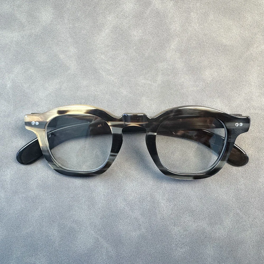 Man Glasses Frames Rivets Square Vintage Square Handmade Natural Horn Reading Prescription Eyeglass Frames Myopia Eyeglasses
Man Glasses Frames Rivets Square Vintage Square Handmade Natural Horn Reading Prescription Eyeglass Frames Myopia Eyeglasses