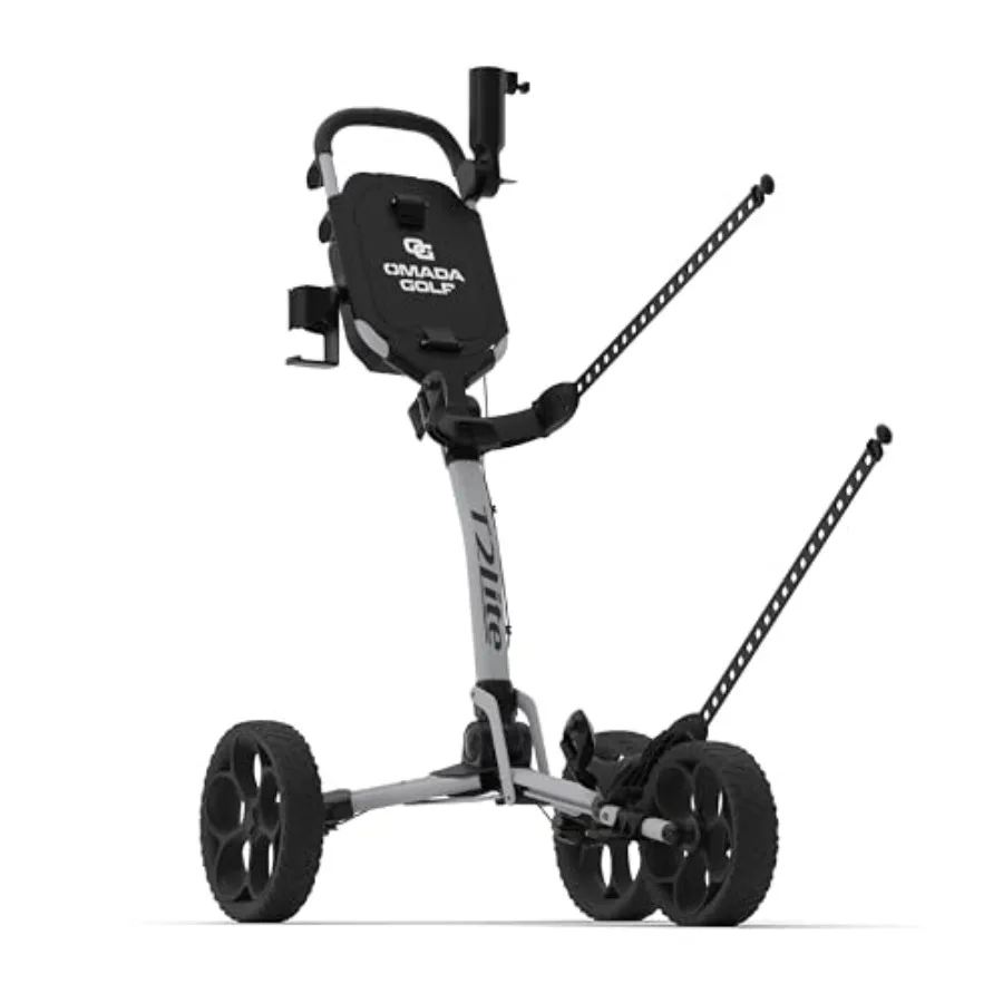 Golf push cart for outdoor use, aluminum alloy, black, lightweight and ultra-compact folding design with large all-terrain whee
Golf push cart for outdoor use, aluminum alloy, black, lightweight and ultra-compact folding design with large all-terrain whee