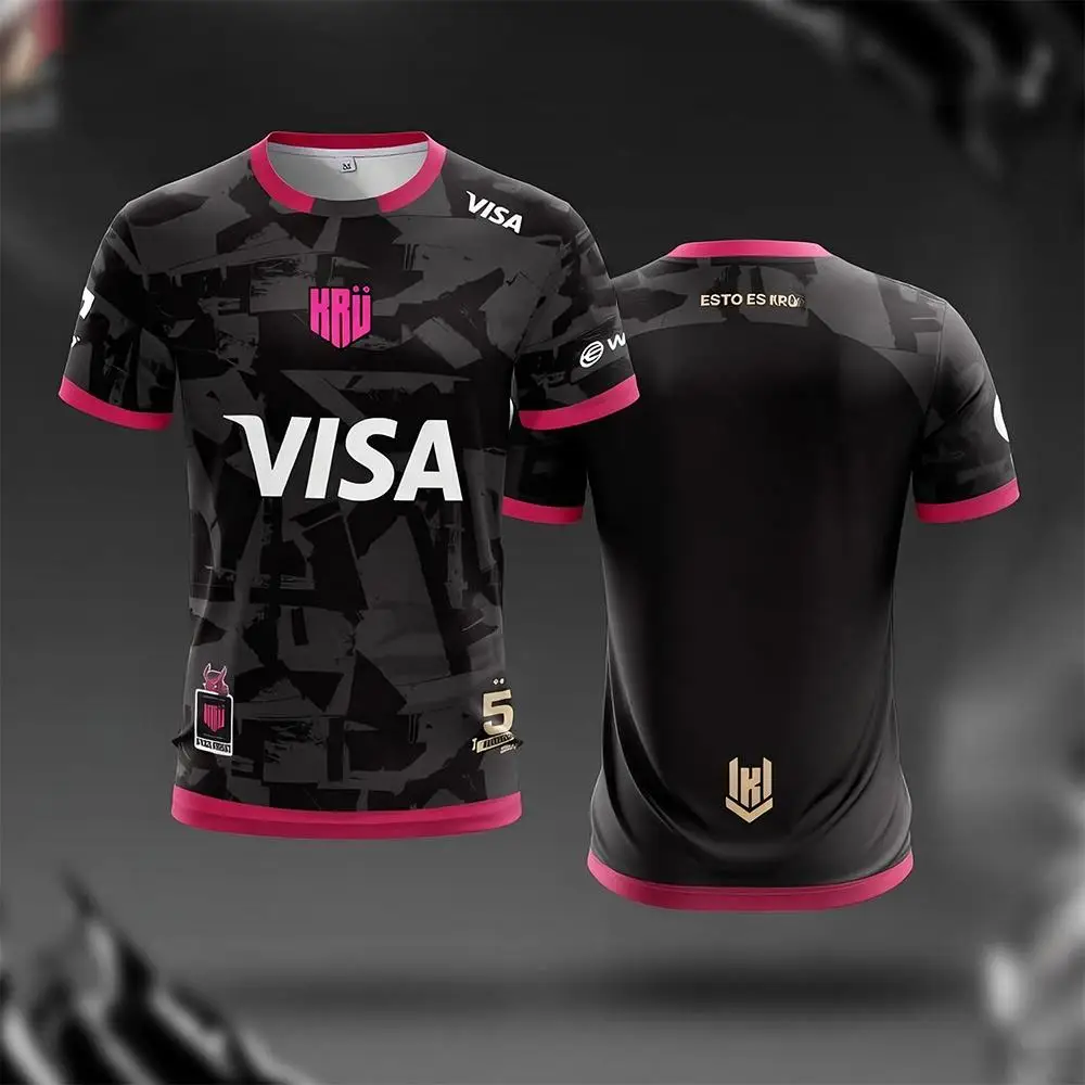 Valorant Esports Team KRU 5th Anniversary Jersey Men's and Women's Short-Sleeve O Neck T-Shirt VCT Pro League Training Uniform
Valorant Esports Team KRU 5th Anniversary Jersey Men's and Women's Short-Sleeve O Neck T-Shirt VCT Pro League Training Uniform