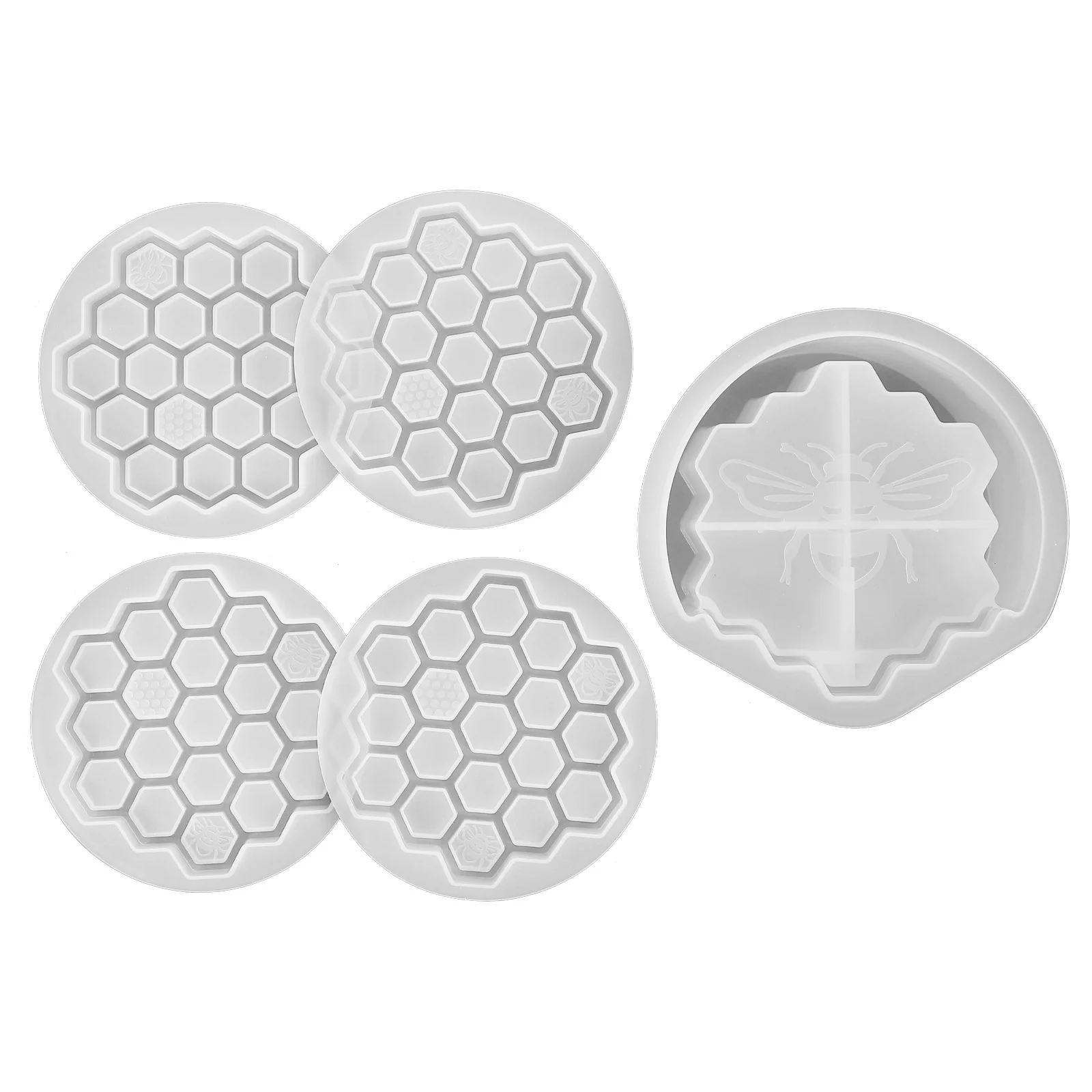 1Set Silicone Beverage Coaster Set Honeycomb Design Non-Slip Mug Drink Pad with Holder Space Saving Easy Clean
1Set Silicone Beverage Coaster Set Honeycomb Design Non-Slip Mug Drink Pad with Holder Space Saving Easy Clean