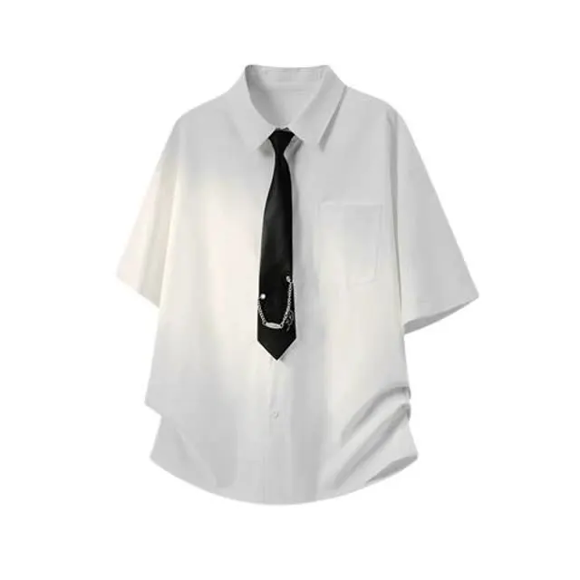 Mr. WH Summer Casual Style Men's Short Sleeve Shirt Metal Chain Detachable Collar Design Polyester Fiber Standard Fit Youth F...
Mr. WH Summer Casual Style Men's Short Sleeve Shirt Metal Chain Detachable Collar Design Polyester Fiber Standard Fit Youth F...