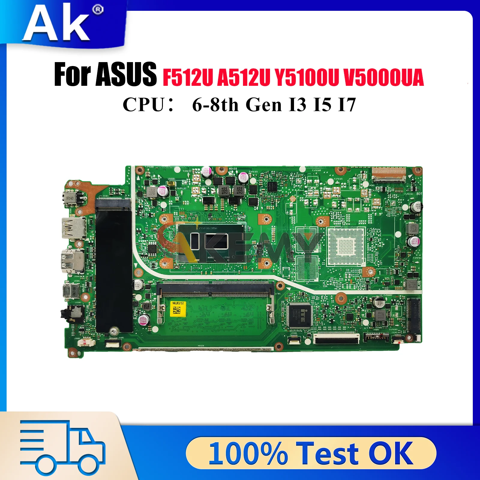 X512UA Материнская плата для ноутбука ASUS VivoBook V5000UA F512U A512U Y5100U X512U X512UB X512UA X512UF Материнская плата с процессором I3 I5 I7
X512UA Материнская плата для ноутбука ASUS VivoBook V5000UA F512U A512U Y5100U X512U X512UB X512UA X512UF Материнская плата с процессором I3 I5 I7