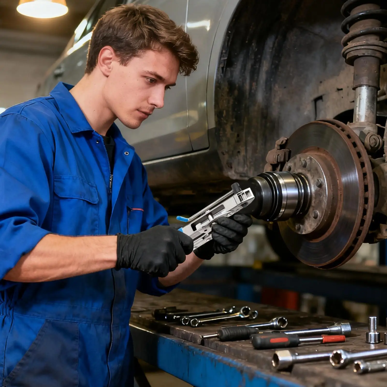 Инструмент для зажима багажника оси, портативный затягиватель с храповым механизмом, стальной зажим для ушей ШРУС, инструмент для обвязки автомобилей, техническое обслуживание автомобиля 
Инструмент для зажима багажника оси, портативный затягиватель с храповым механизмом, стальной зажим для ушей ШРУС, инструмент для обвязки автомобилей, техническое обслуживание автомобиля