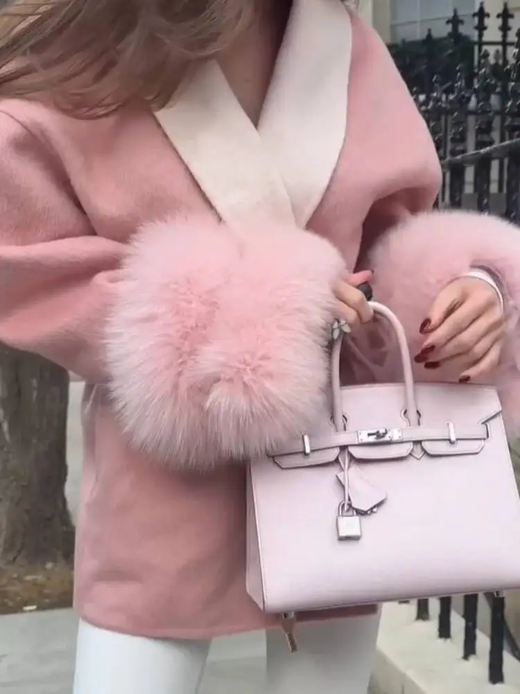 Fashion Pink Faux Fur Patchwork Jackets Women Elegant Lapel Lace Up Cinched Waist V-Neck Coats Winter Daily Party Dinner Outwear
Fashion Pink Faux Fur Patchwork Jackets Women Elegant Lapel Lace Up Cinched Waist V-Neck Coats Winter Daily Party Dinner Outwear