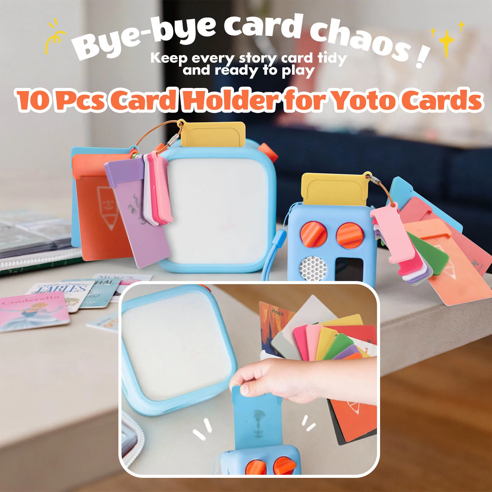 10Pcs Reusable Plastic Card Holders for Yoto Cards with 1 Ring Loops, Portable Card Holder for Yoto Mini Player Audio Cards
10Pcs Reusable Plastic Card Holders for Yoto Cards with 1 Ring Loops, Portable Card Holder for Yoto Mini Player Audio Cards