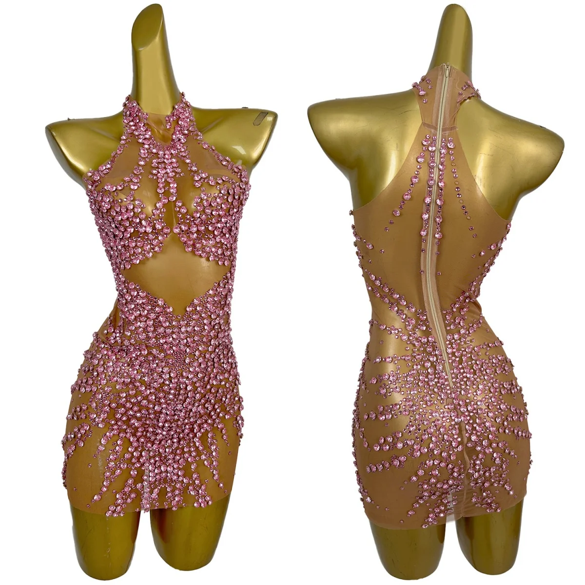 Sparkly Crystals See Through Mesh Dress Glamorous Mini Dress Evening Party Birthday Cocktail Dress Nightclub Stage Wear Huatuo
Sparkly Crystals See Through Mesh Dress Glamorous Mini Dress Evening Party Birthday Cocktail Dress Nightclub Stage Wear Huatuo