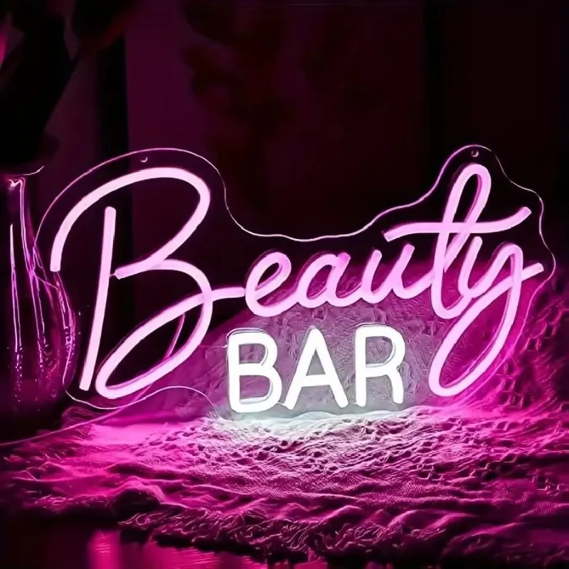 Beauty Bar Neon Signs for Wall Decor, Dimmable Led Neon Light Girls Makeup Room Bedroom Decor Beauty Salon Studio Decoration
Beauty Bar Neon Signs for Wall Decor, Dimmable Led Neon Light Girls Makeup Room Bedroom Decor Beauty Salon Studio Decoration