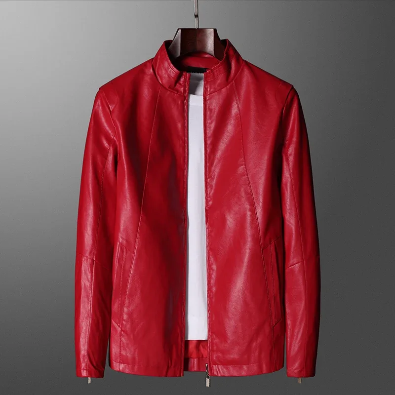 Winter Men's Leather Jacket Motorcycle Motorcycle Warm windproof Red Clothes Plush Leather Top Korean Fashion Coat 2023
Winter Men's Leather Jacket Motorcycle Motorcycle Warm windproof Red Clothes Plush Leather Top Korean Fashion Coat 2023