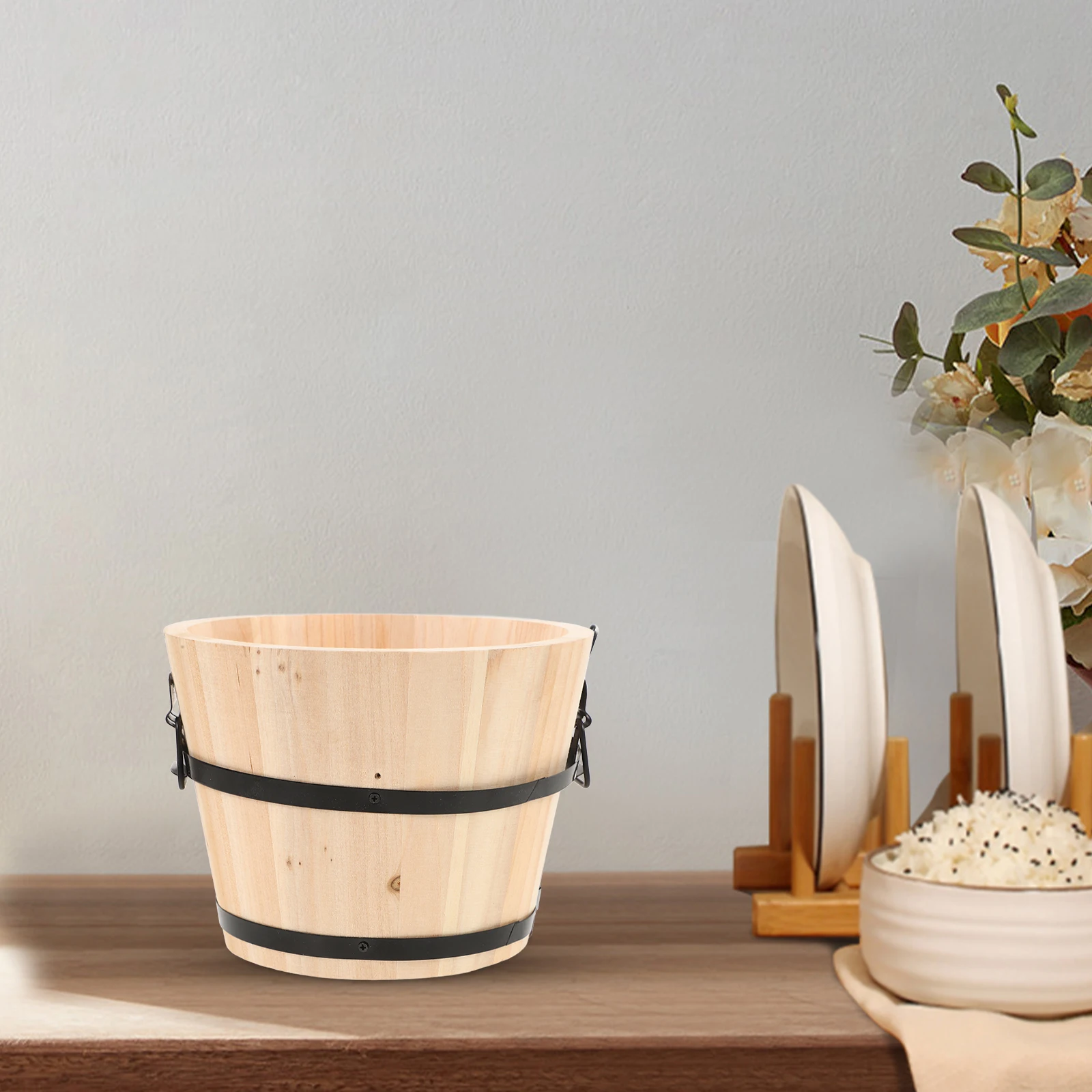 Rice Steamed Bucket 18cm Wood Food Storage Container Smooth Surface Handle Vintage Style Home Kitchen Dining Room
Rice Steamed Bucket 18cm Wood Food Storage Container Smooth Surface Handle Vintage Style Home Kitchen Dining Room