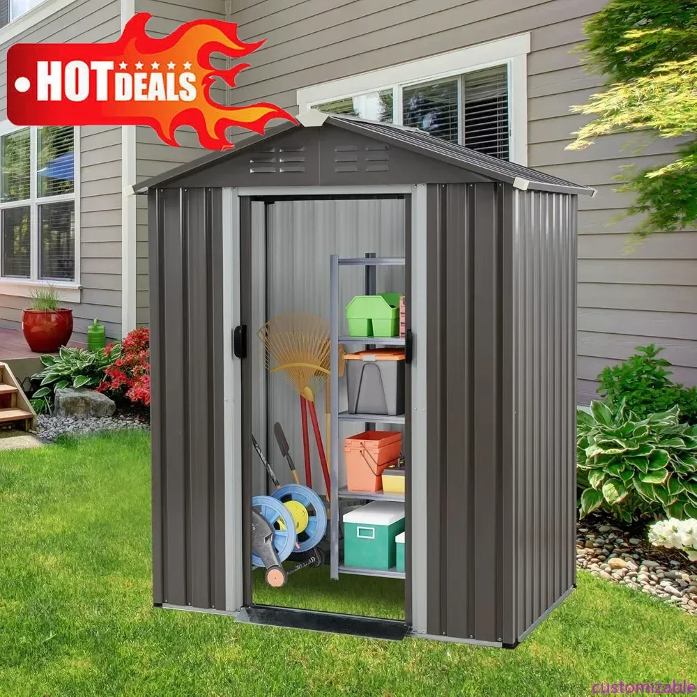 Настраиваемый навес для наружного хранения - 5 х 3 х 6 футов, металлический навес для инструментов, садовый стальной навес с боковым окном и запираемой дверью W
Настраиваемый навес для наружного хранения - 5 х 3 х 6 футов, металлический навес для инструментов, садовый стальной навес с боковым окном и запираемой дверью W