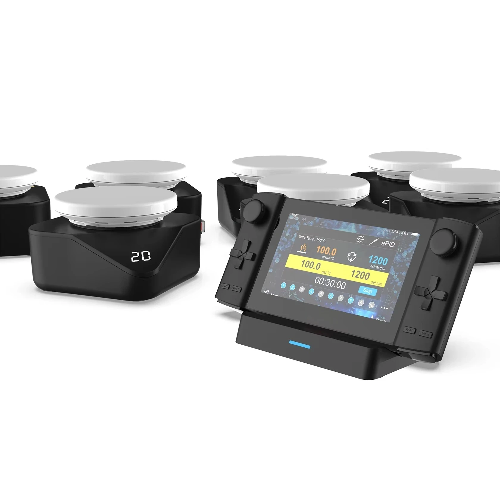 Four E's 5 Inch Smart Laboratory Heating Equipments-Multi-Magnetic Hotplate Stirrers with Hub Control Electric Power Source
Four E's 5 Inch Smart Laboratory Heating Equipments-Multi-Magnetic Hotplate Stirrers with Hub Control Electric Power Source