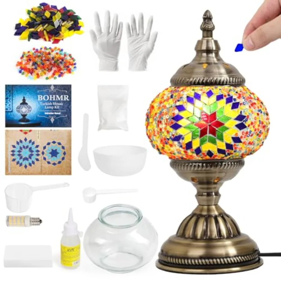 DIY Turkish Mosaic Lamp Kit Stained Glass Table Lamp Making Kit- Easy and Fun No Experience Needed Mosaic Art and Craft Project
DIY Turkish Mosaic Lamp Kit Stained Glass Table Lamp Making Kit- Easy and Fun No Experience Needed Mosaic Art and Craft Project