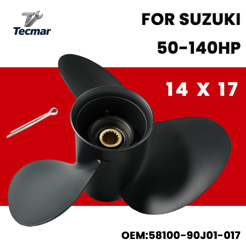 Outboard Propeller For Suzuki 50-140hp 14X17 Boat Motor Aluminum Alloy Screw 3 Blade 15 Spline Ship Marine Engine Part
Outboard Propeller For Suzuki 50-140hp 14X17 Boat Motor Aluminum Alloy Screw 3 Blade 15 Spline Ship Marine Engine Part