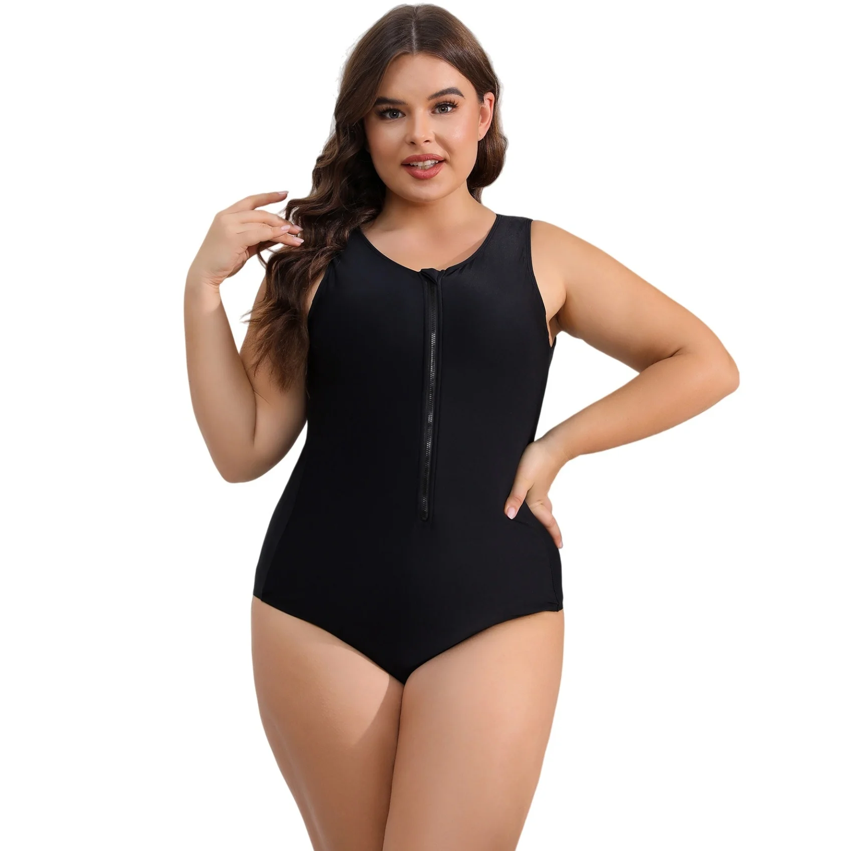 Купальник-комбинезон без рукавов больших размеров – Сексуальный женский купальник с молнией спереди, бразильский, для полных женщин
Купальник-комбинезон без рукавов больших размеров – Сексуальный женский купальник с молнией спереди, бразильский, для полных женщин