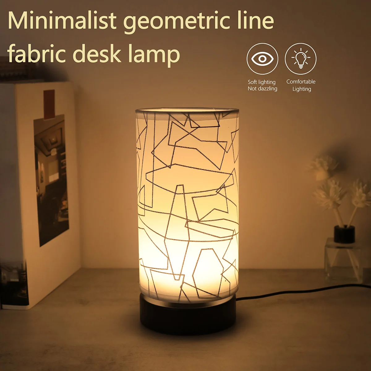 Cylindrical line fabric table lamp&home decoration lamp suitable for use in multiple occasions such as bedrooms, study rooms
Cylindrical line fabric table lamp&home decoration lamp suitable for use in multiple occasions such as bedrooms, study rooms