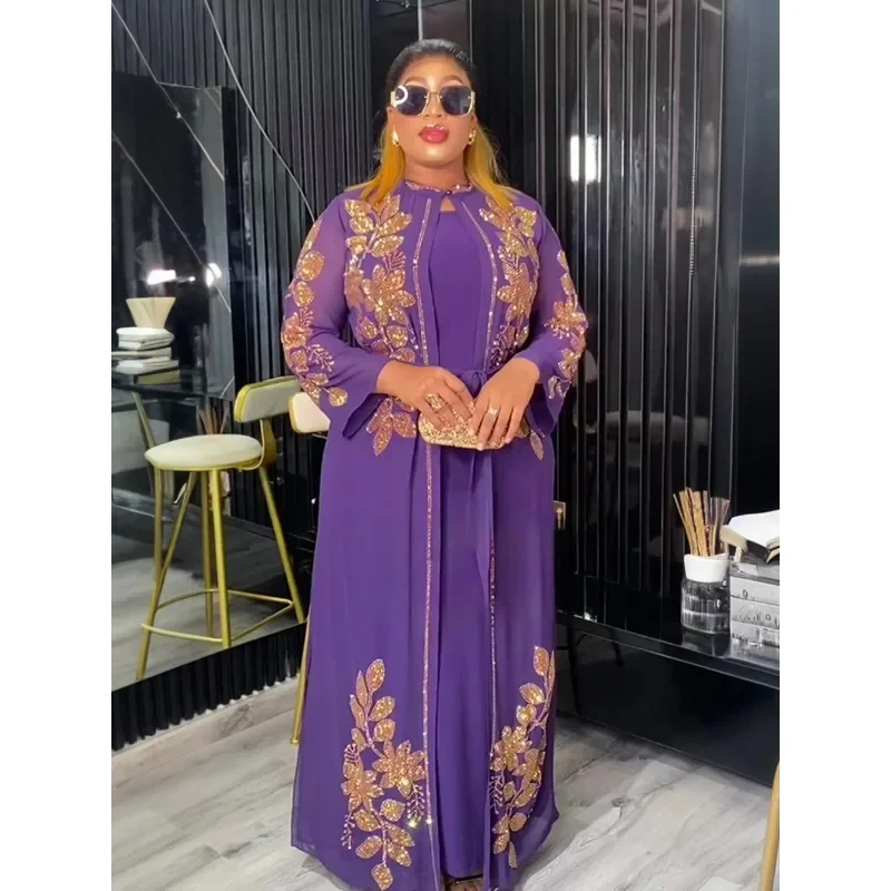 Plus Size African Party Dresses for Women Chiffon Boubou Ankara Dashiki 2 PCS Set Outfit Dubai Kaftan Abaya Robe Marocaine Femme
Plus Size African Party Dresses for Women Chiffon Boubou Ankara Dashiki 2 PCS Set Outfit Dubai Kaftan Abaya Robe Marocaine Femme