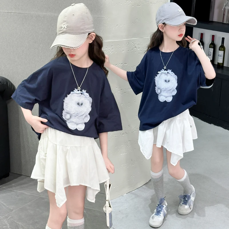 Girls Clothes Set Tee & Dress Suits Child 2-Pieces Short-Sleeve Top & Irregular Skirt Bottom Toddle Casual Dress Set Size 4-14Y
Girls Clothes Set Tee & Dress Suits Child 2-Pieces Short-Sleeve Top & Irregular Skirt Bottom Toddle Casual Dress Set Size 4-14Y
