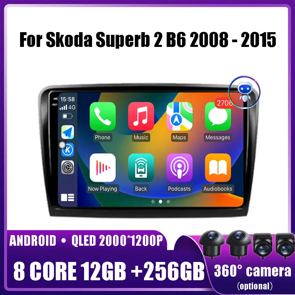 Автомобильная Мультимедийная система на Android 14 для Skoda Superb 2 B6 2008-2015, стерео, GPS-навигация, BT, Wi-Fi, 4G, DVD, DSP, 2 Din
Автомобильная Мультимедийная система на Android 14 для Skoda Superb 2 B6 2008-2015, стерео, GPS-навигация, BT, Wi-Fi, 4G, DVD, DSP, 2 Din