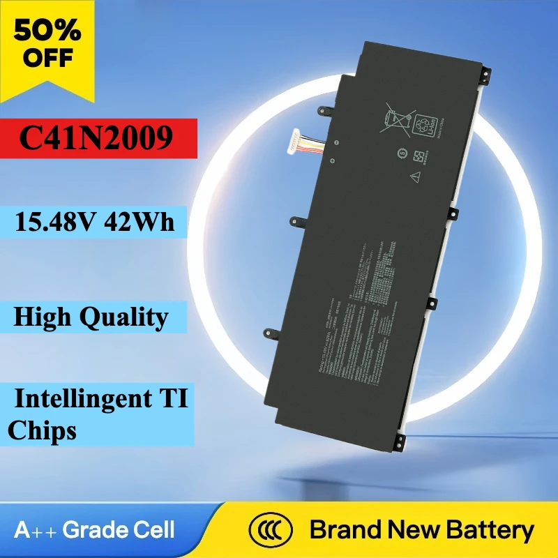 New 15.48V 62Wh C41N2009 Laptop Battery For ASUS ROG Flow X13 PV301 PV301QH GV301 GV301Q GV301QC GV301QE GV301QH GV301RA GV301RC
New 15.48V 62Wh C41N2009 Laptop Battery For ASUS ROG Flow X13 PV301 PV301QH GV301 GV301Q GV301QC GV301QE GV301QH GV301RA GV301RC