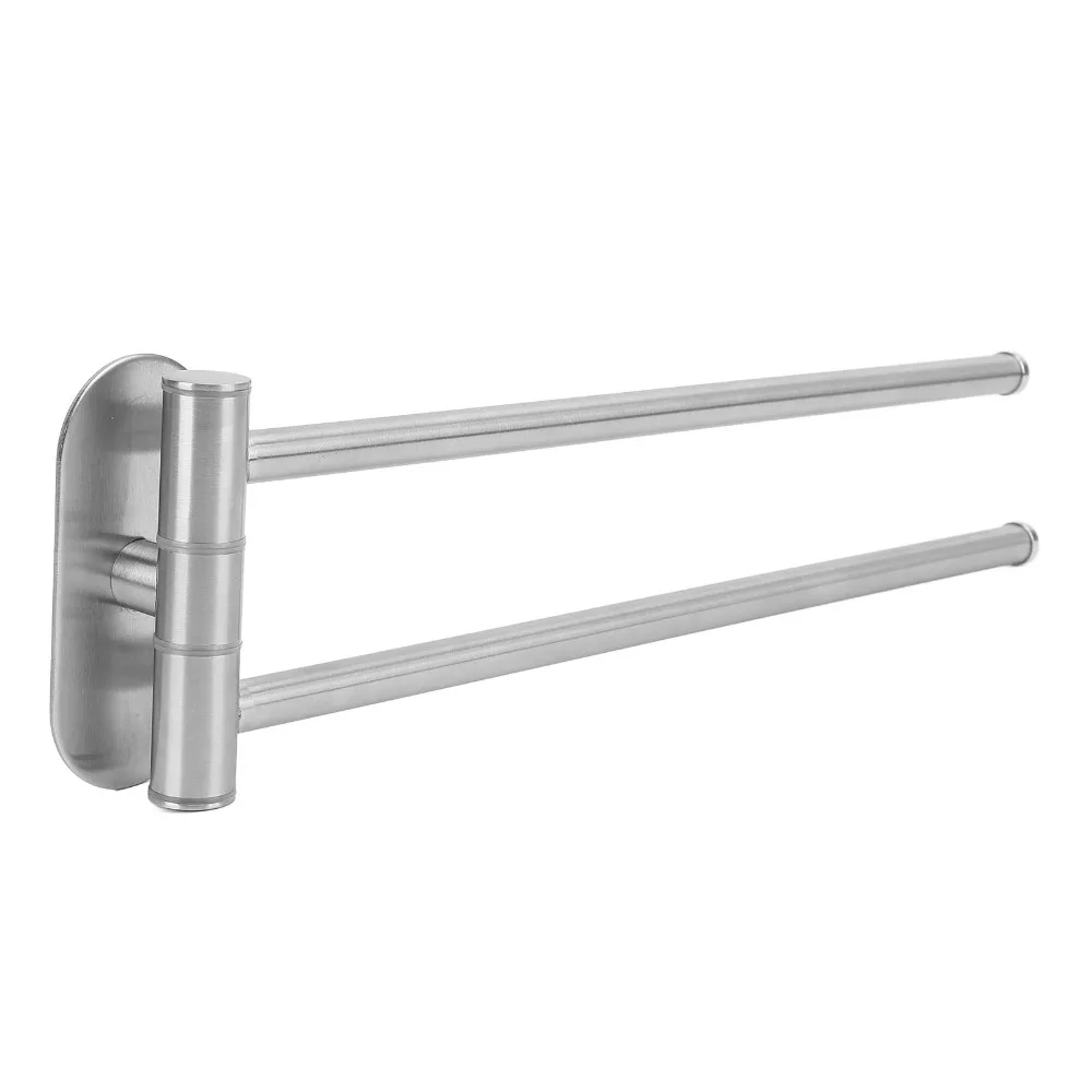 304 Stainless Steel Swivel Towel Bar Silver Brushed Finish Towel Holder Wall Mounted Rotatable Swivel Towel Rack Space Saving
304 Stainless Steel Swivel Towel Bar Silver Brushed Finish Towel Holder Wall Mounted Rotatable Swivel Towel Rack Space Saving