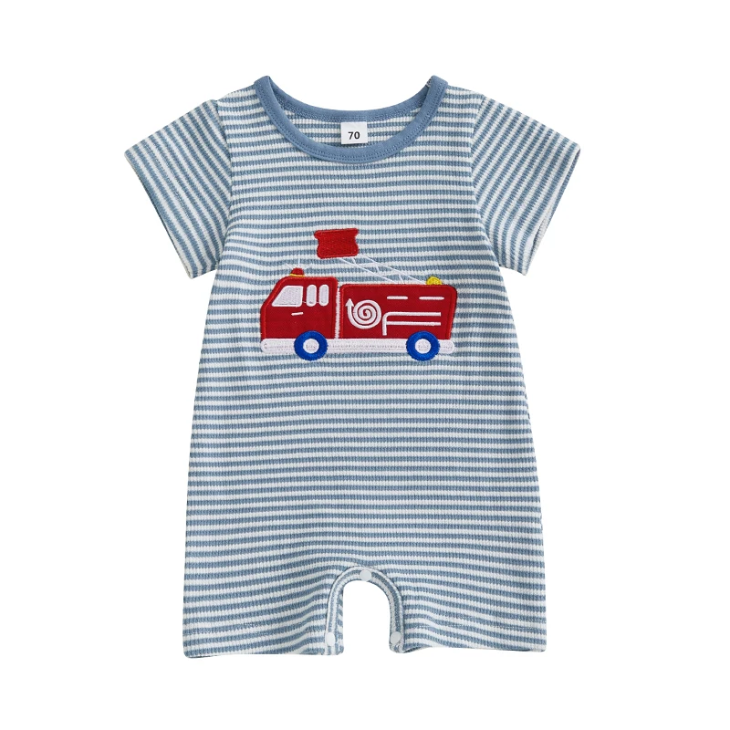 Newborn Boy Football Romper Infant Baby Waffle Knit Summer Clothes Embroidery Excavator Short Sleeve Stripe Jumpsuit
Newborn Boy Football Romper Infant Baby Waffle Knit Summer Clothes Embroidery Excavator Short Sleeve Stripe Jumpsuit