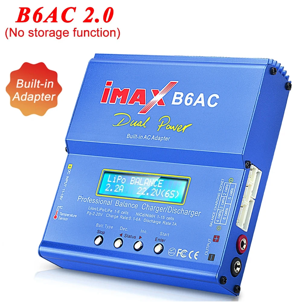 iMAX B6AC 80W 6A Lipo Lader Balancer Voor LiHV Nimh Nicd Lipo Life Li-Ion Pb Batterij Lcd-scherm 2S 3S 4S 5S 6S Lader Ontlading
iMAX B6AC 80W 6A Lipo Lader Balancer Voor LiHV Nimh Nicd Lipo Life Li-Ion Pb Batterij Lcd-scherm 2S 3S 4S 5S 6S Lader Ontlading