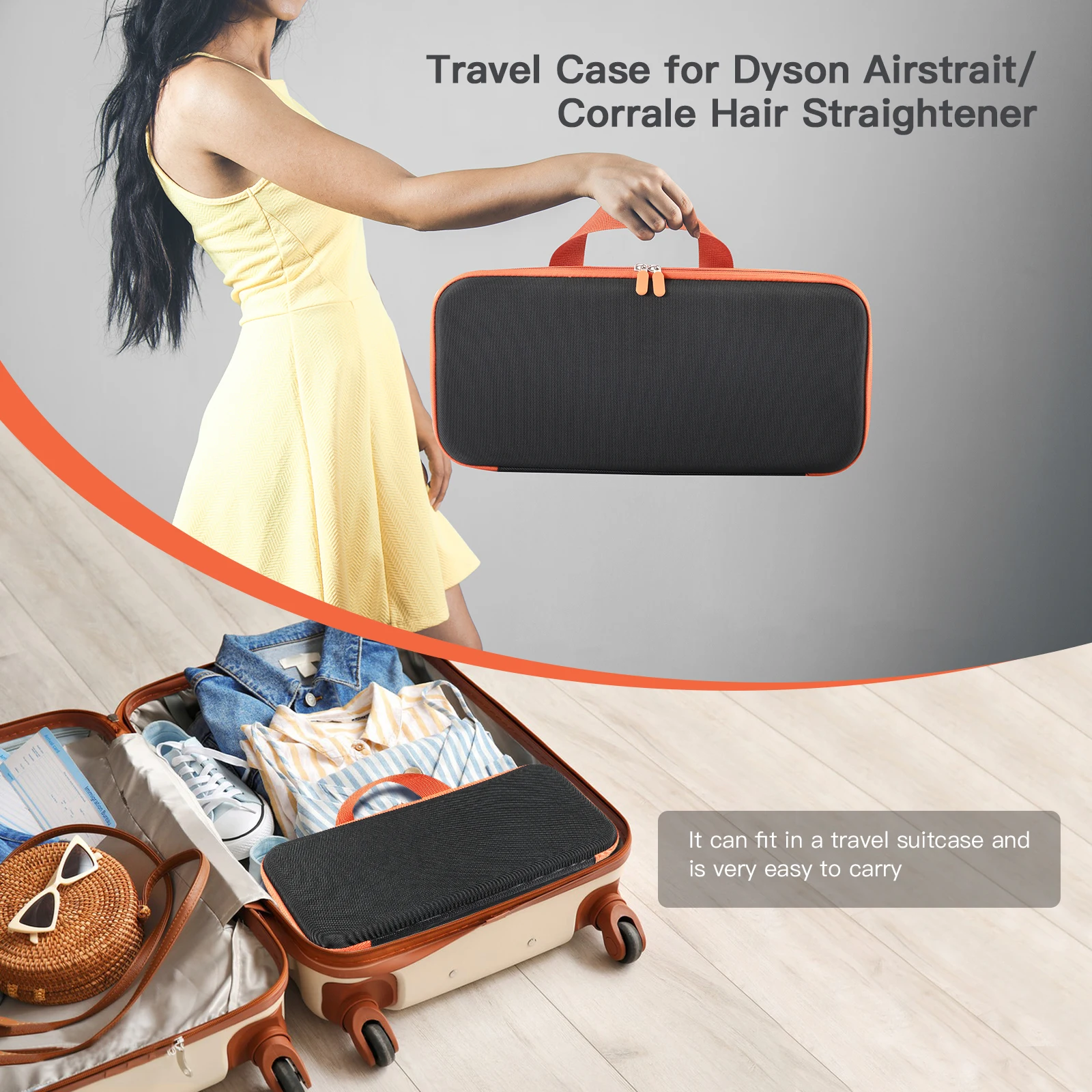 Hard Carring Case Shockproof Hard Travel Storage Case Waterproof Hard Case Anti-scratch for Dyson Corrale HS03 Hair Straightener
Hard Carring Case Shockproof Hard Travel Storage Case Waterproof Hard Case Anti-scratch for Dyson Corrale HS03 Hair Straightener