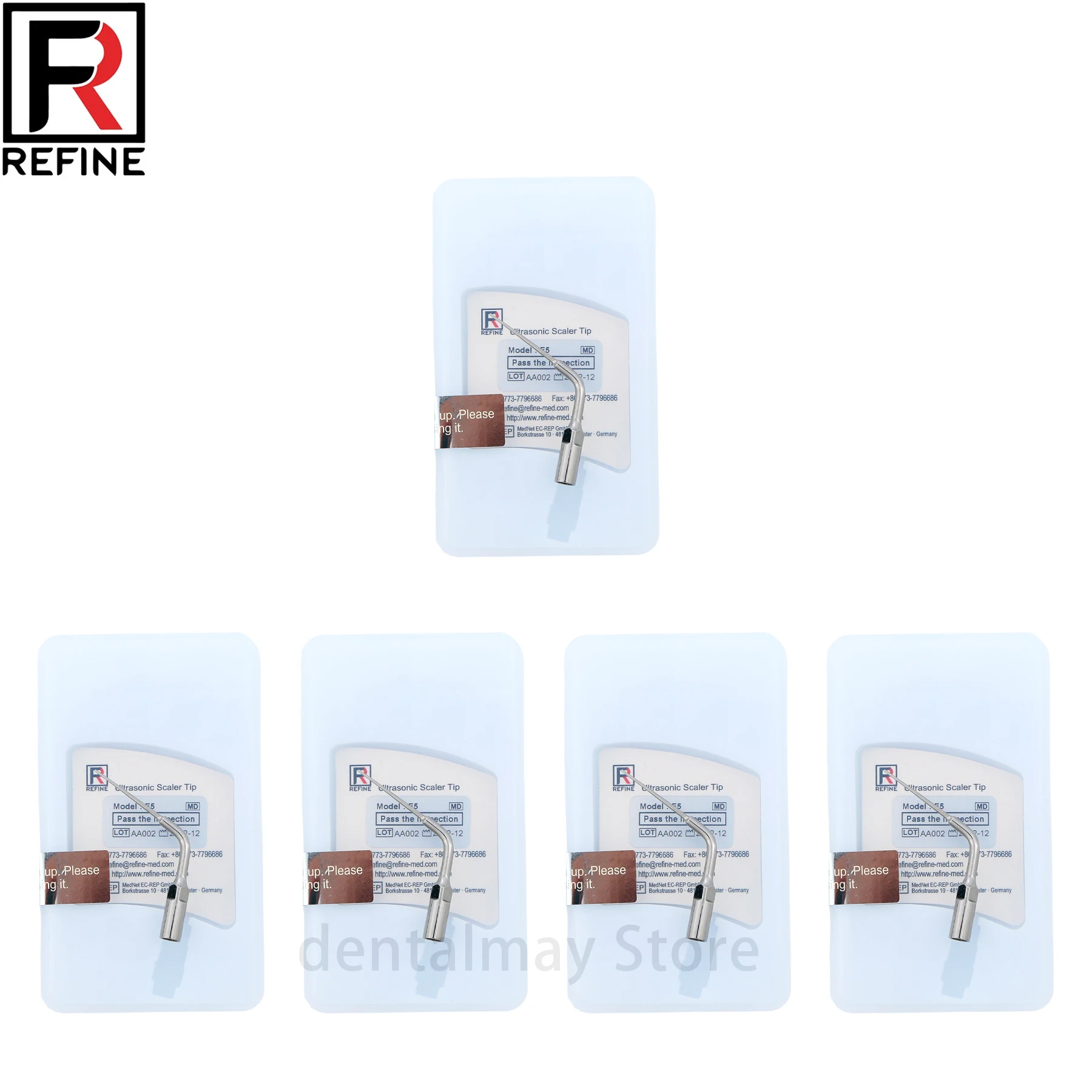1/5Pc E5 REFINE Dental Ultrasonic Scaler Tip Diamond fit EMS WOODPECKER Removing Root Filling Obstructions During Root Canal Ret
1/5Pc E5 REFINE Dental Ultrasonic Scaler Tip Diamond fit EMS WOODPECKER Removing Root Filling Obstructions During Root Canal Ret