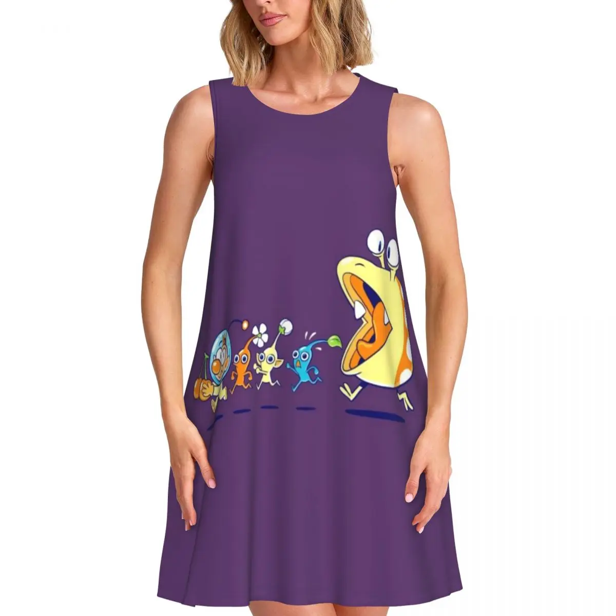 Свободный сарафан для видеоигр Pikmins на заказ с карманом и принтом, женское платье без рукавов с героями мультфильмов в стиле аниме для пляжного отдыха, платье
Свободный сарафан для видеоигр Pikmins на заказ с карманом и принтом, женское платье без рукавов с героями мультфильмов в стиле аниме для пляжного отдыха, платье