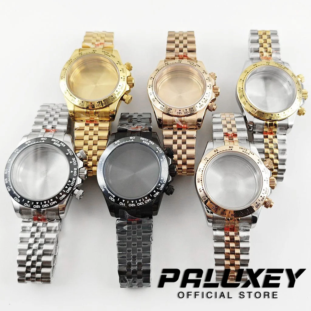 VK63 Watch Case Watch Accessories Sapphire Crystal Waterproof Case VK63 VK64 Movement For Daytona With Glide Lock Clasp Bracelet
VK63 Watch Case Watch Accessories Sapphire Crystal Waterproof Case VK63 VK64 Movement For Daytona With Glide Lock Clasp Bracelet