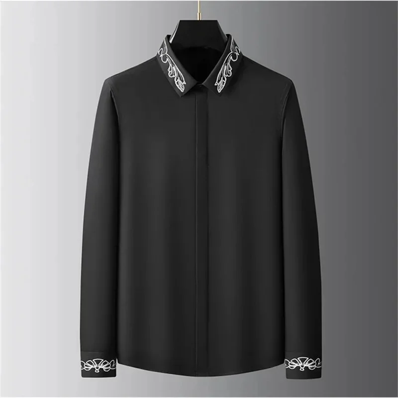 men's luxury shirt spring casual shirt solid color fashion street high end plus size mens 6XL
men's luxury shirt spring casual shirt solid color fashion street high end plus size mens 6XL