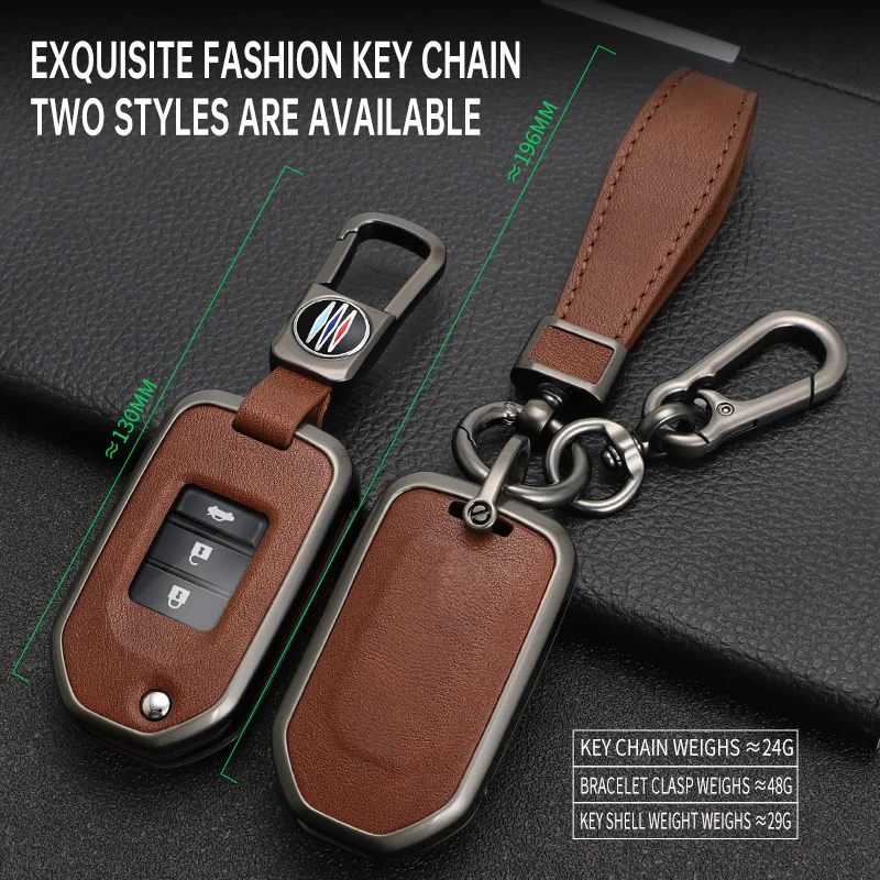 Zinc Alloy Leather Car Key Case Cover for Honda Civic 8th gen Folding Protected Key Replace Shell Keychain Auto Accessories
Zinc Alloy Leather Car Key Case Cover for Honda Civic 8th gen Folding Protected Key Replace Shell Keychain Auto Accessories