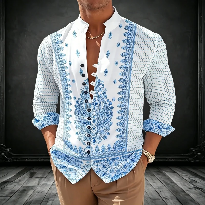 2026 new men's shirt retro printed shirt European and American style cardigan long sleeved top casual trend men's XS-6XL
2026 new men's shirt retro printed shirt European and American style cardigan long sleeved top casual trend men's XS-6XL