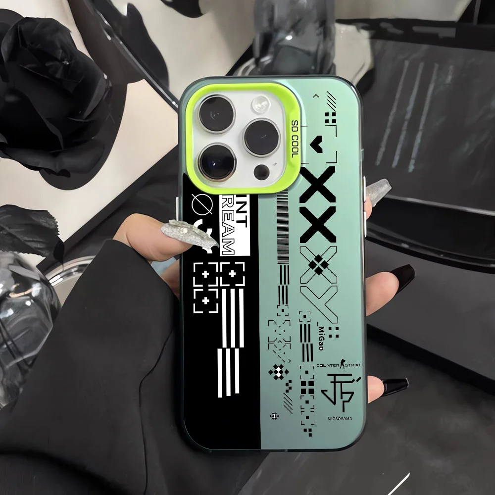 C-CS-GO Stickers Pattern Phone Case For iPhone 16 15 14 13 12 11 Pro Max Green Matte Laser Metallic Aurora Funda
C-CS-GO Stickers Pattern Phone Case For iPhone 16 15 14 13 12 11 Pro Max Green Matte Laser Metallic Aurora Funda