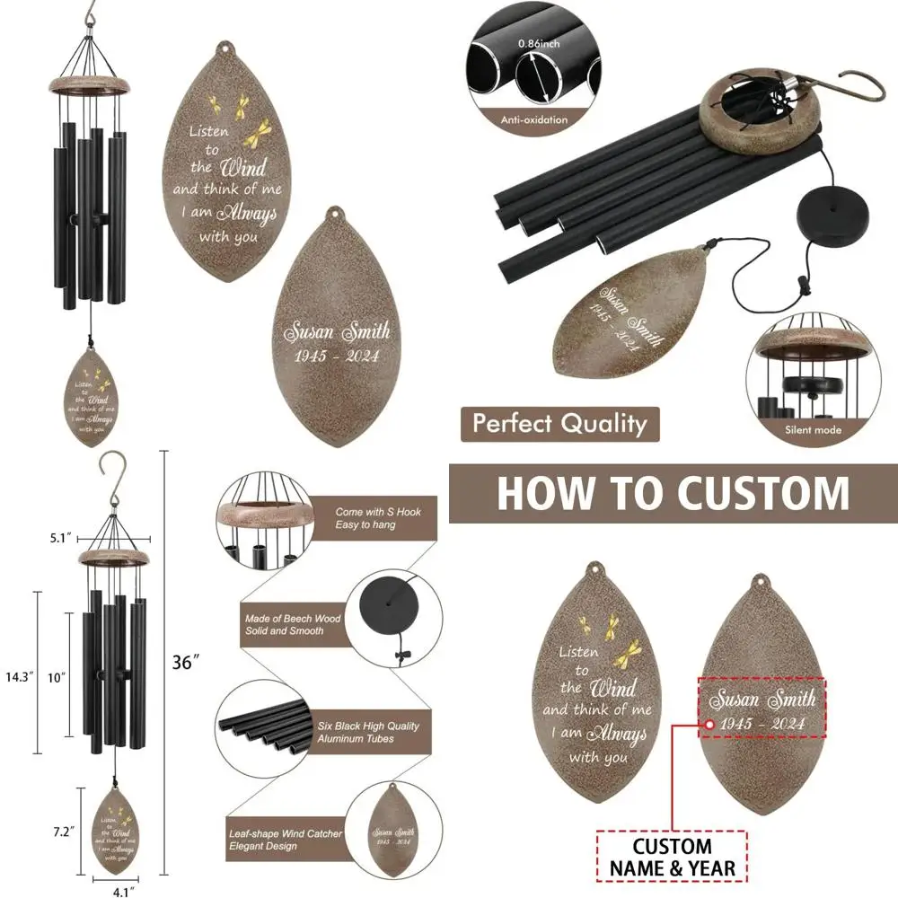 custom 36" dragonfly wind chimes with name, memorial tribute for beloved parents
custom 36" dragonfly wind chimes with name, memorial tribute for beloved parents