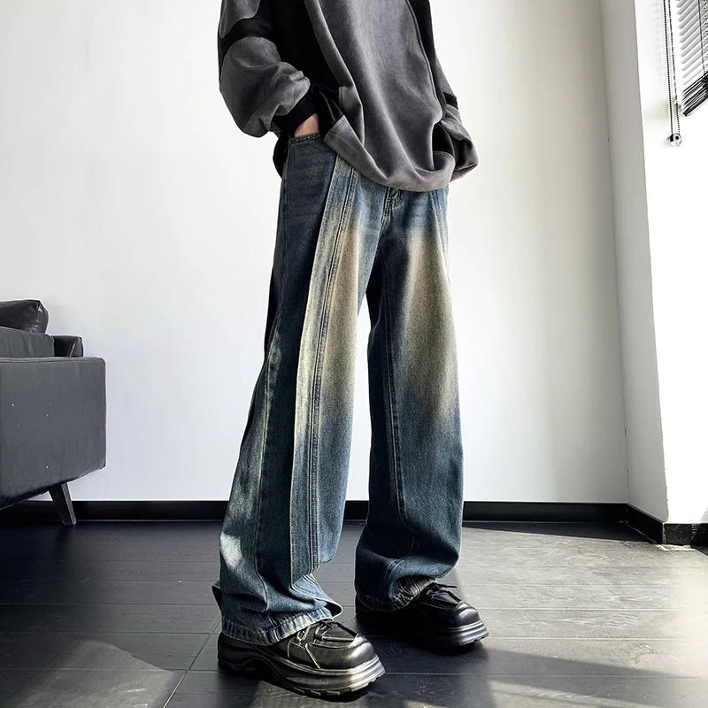Мужские джинсы American High Street: Новинка весна-осень, свободные широкие брюки, прямые длинные брюки, слегка расклешенные мужские брюки
Мужские джинсы American High Street: Новинка весна-осень, свободные широкие брюки, прямые длинные брюки, слегка расклешенные мужские брюки