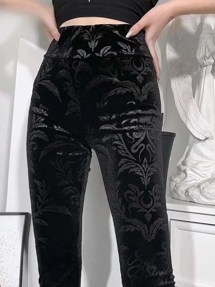 InsDoit Gothic Velvet Vintage Bla Sexy Slim Pants for Women Casual Comfortable Leggings High Waist Trousers
InsDoit Gothic Velvet Vintage Bla Sexy Slim Pants for Women Casual Comfortable Leggings High Waist Trousers